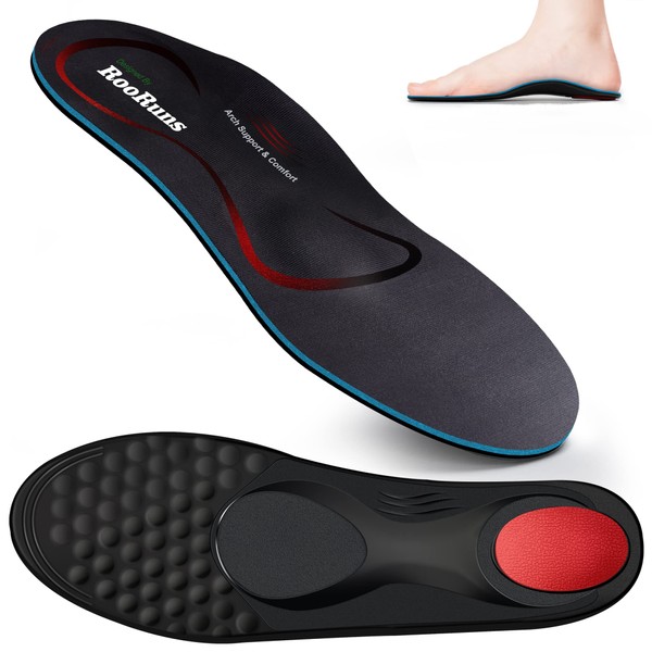 Insole, Arch Support, 1.2 inches (3.0 cm), Shock Absorption, Sports Insole, Comfort, Antibacterial, Deodorization, Daily Life, Walking, Standing, Work, Unisex, Size Adjustable, 9.6 - 10.2 inches (24.5 - 26 cm)