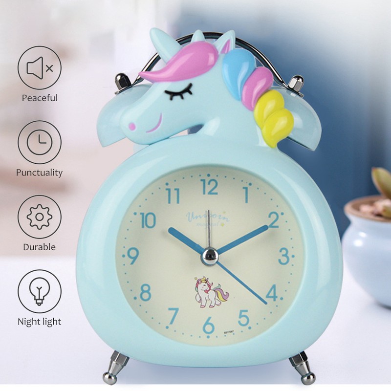 Cute Cartoon Alarm Clock Kids Students Bell Alarm Clock Child