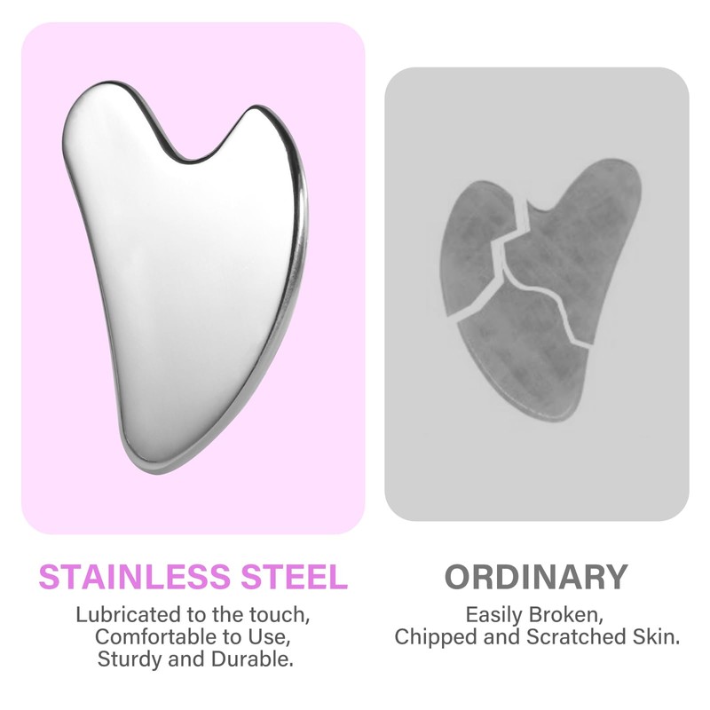 Leogony Stainless Steel Gua Sha Tool, Metal Guasha Stone for