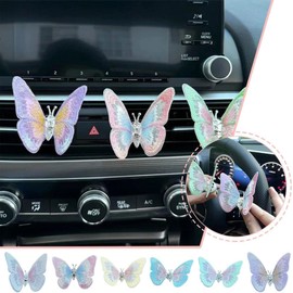 Embroidery Fragrance Butterfly Decoration, Butterfly Car Vent Clips Decoration, Scented Automotive Accessories, Embroidery Fragrance Butterfly Decoration for Cars Interior Accessories