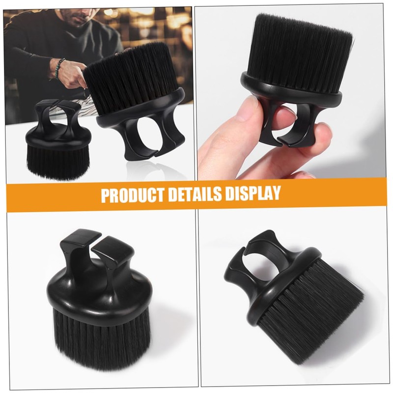 VICASKY 2 Pcs Barber Accessories Knuckle Beard Grooming Brush Retro