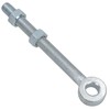 Swing Gate Long Eye Bolts Hinge + Nuts Adjustable Zinc