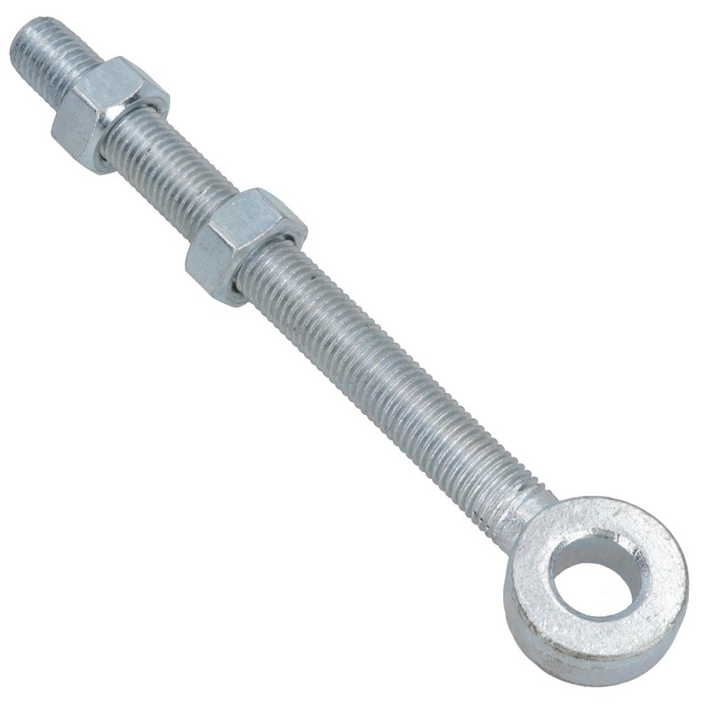 Swing Gate Long Eye Bolts Hinge + Nuts Adjustable Zinc