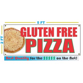 GLUTEN FREE PIZZA Banner Sign NEW Larger Size Best Quality for The $$ RESTAURANT