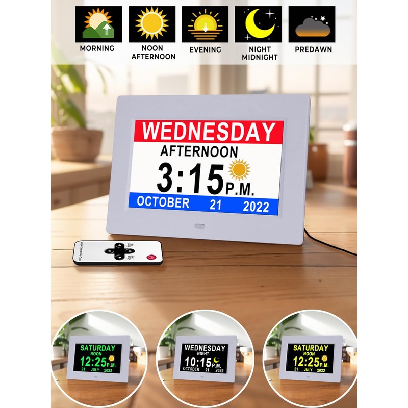 MASSII Upgraded Loud Voice Talking Digital Clock with Time Date,