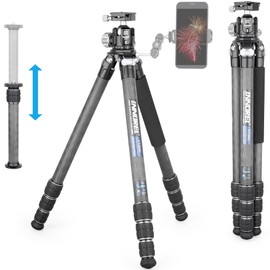 Carbon Fiber Tripod-INNOREL KT284C Professional Travel Tripod for DSLR Camera Heavy Duty Stand with 1.1in/29mm Tube Low Gravity Center 360°Panoramic ballhead Max Load 44lbs/20kg Short Center Column