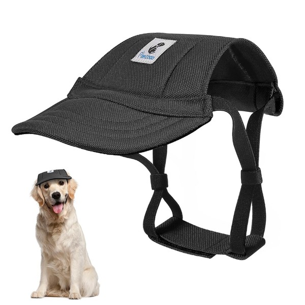Pawaboo Dog Baseball Cap - Upgraded Elastic Ear Holes -