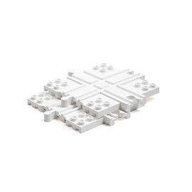 Block Platform Cross, Connect Wooden Train Tracks and Blocks/Bricks, Universal Compatible Connector Riser Baseplate (2-Pack)