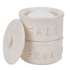 Vintage Ceramic Salt and Pepper Shaker Set Condiments Cellar Stacking