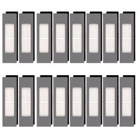 16 filtros HEPA para aspiradoras Ecovacs DEEBOT OZMO 920 950 T8 AIVI Max T9 T5 N5 N7 N8+ N8 Pro Plus DX55 DX93 DJ65 Kit de filtros de aspiradora para robot, piezas de repuesto 16 filtros