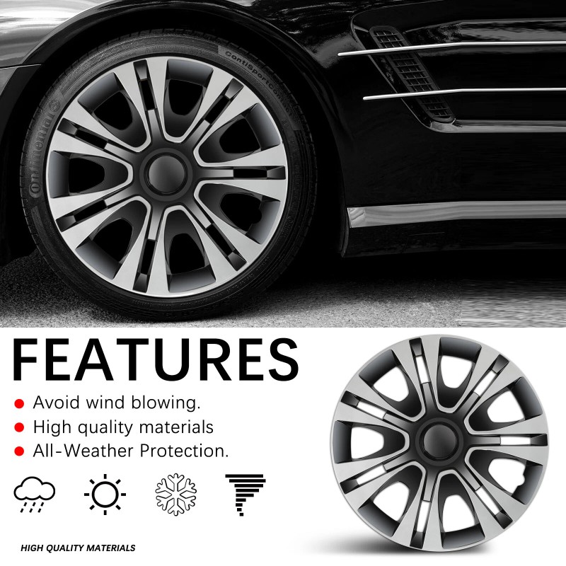 DREAMIZER R15 Car Wheel Cover Hubcaps Clip Vehicle Tire Caps