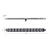 Partsam 2Pcs 15" Red 3 ID Bar w/Reverse White Light