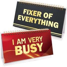 Funny Desk Signs 30 Flip-Over Messages Desktop Novelty Gifts For Colleagues Office Supplies Desk Accessories