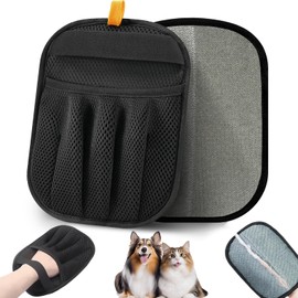 Mejreiik Pet Hair Removal Glove for Cats & Dogs, 2025 Newly Upgraded Five-Finger Electrostatic Pet Hair Gloves, Reusable Pet Hair Remover Tool for Clothing, Couch, Carpet, Car Seat Pet Hair Gloves