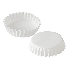 FBAPTC09030W-150 Pet Cup Round 3.5 x Height 1.2 inches (9.0 cm) x Height 1.2 inches (3.0 cm) (White) 150 Sheets for Bread Paper, Pure White Pet Baking Mold