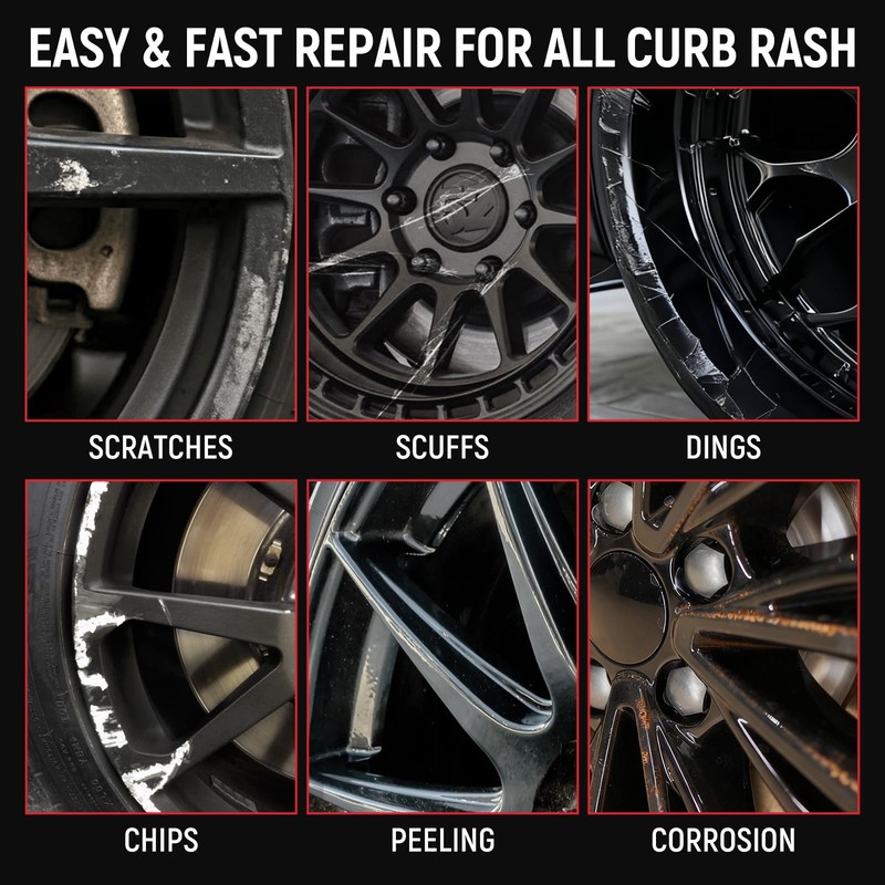 Gloss Black Rim Touch Up Paint - Wheel Repair Kit