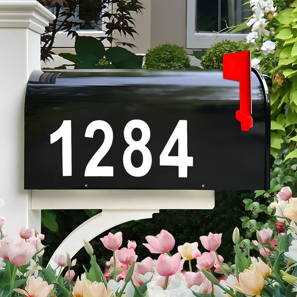 2 * 1.3 Inch(Per Number) Reflective Mailbox Numbers,5 Sets 50