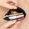 Coin Purse, PU Lychee Pattern Zipper Change Coin Wallet Mini