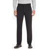 Van Heusen Men's Flex Straight Fit Flat Front Pant, Black,