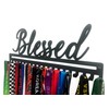 Motivational 'Blessed' Sports Medal Hanger and Lanyard Ribbon Display Holder
