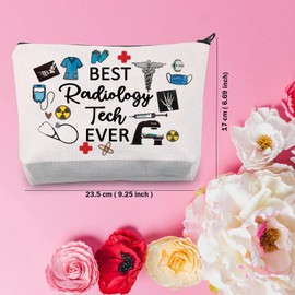 TSOTMO Radiologic Technologists Zipper Pouch X-Ray Tech Diagnostic Gift Radiologist Radiology Makeup Bag Best Radiology Tech Ever Gift For Nurse Doctor (BEST Radiology)