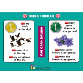 Fun Card English THERE IS/THERE ARE (grammar and vocabulary flashcards + exciting game)