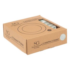 Secret de Gourmet Set of 6 Dessert Plates Green H Vert Diameter 19 cm