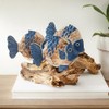 BLACK FOREST DECOR Driftwood Fish Trio Sculpture, 12" W x