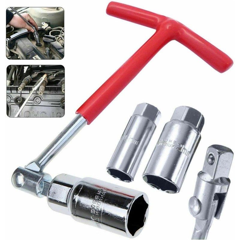 Mr. Gadget's Solutions 4PC T-Bar Spark Plug Spanner Wrench Set