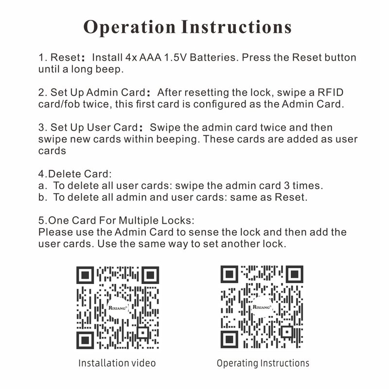 Rixiang RFID Electronic Cabinet Lock Hidden DIY for Wooden Cabinet