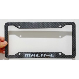 Unbranded Mach-e Metal Carbon Fiber Look License Plate Frame