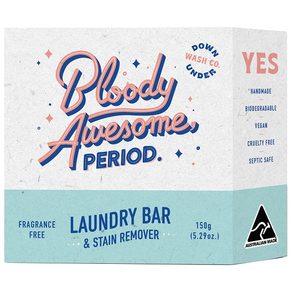 Down Under Wash Co. Laundry Bar & Stain Remover 150g - Fragrance Free - Discontinued Brand
