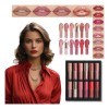 Anglicolor® 12 Colores De Lápiz Labial Rojo Sombras Indeleble Set