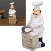 Chef Cooking Figurine Small Stereoscopic Art Ornament Resin Decoration Statue