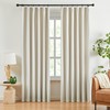 Jubilantex Full Blackout Linen Curtains Pinch Pleated 90 Inches Long