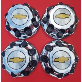 REPRODUCTION 4 PCS New Chevy Express Van 2500 3500 CHROME Center Hub Caps  # 9597163   8 LUGS
