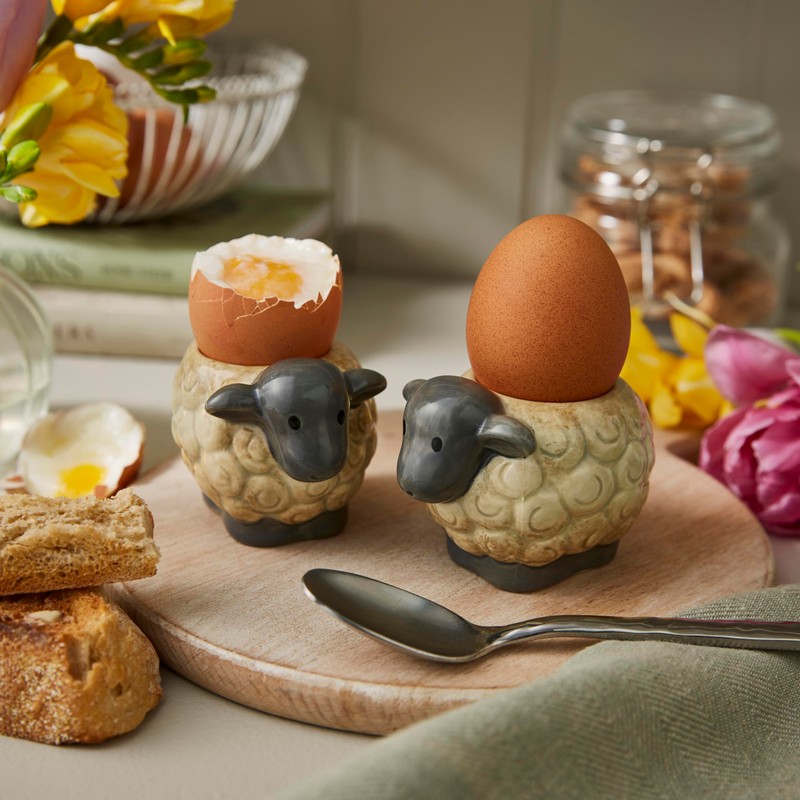 Cooksmart Highland Sheep Egg Cup Set of 2 | British