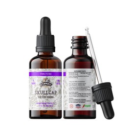 FLORIDA HERBS Skullcap Tincture, Organic Skullcap Extract, Skullcap Drops (Scutellaria lateriflora) Dried Herb 2 0z (60 ml)