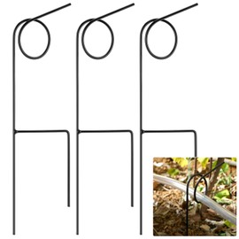 Teenyyou 3 Pcs Plant Protection Hose Guide 17.5 Inch Heavy Duty Metal Garden Stakes Plant Saving Water Hose Holder Lawn & Garden Watering Equipment 360 Degree Rotation for Garden Yard Lawn