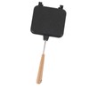 Double Sided Frying Pan Aluminum Solid Wood Anti Stick Stovetop