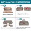 Turquoize 4 Piece Couch Covers for 3 Cushion Couch Sofa