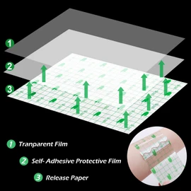 Tattoo Film Aftercare Bandage 6"x 11 Yard - Rayyl Tattoo Film Tattoo Aftercare Bandage Waterproof, Second Skin Tattoo Cover up Tape Transparent Film Healing Protective (6"x 11 Yard)