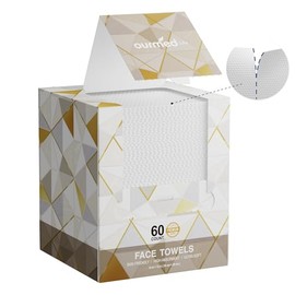ourmed life Toallas faciales desechables biodegradables Ourmed Life de 30 x 30 cm para piel sensible. Toallitas sin pelusa para lavar la cara, cuidar la piel y desmaquillar. Toallitas secas (60 unidad