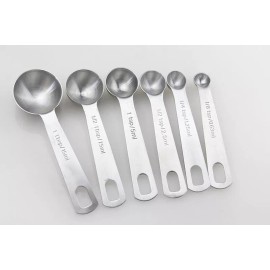TechTongda Brand New 6 pcs Stainless Steel Measuring Spoons Set Teaspoon&Table