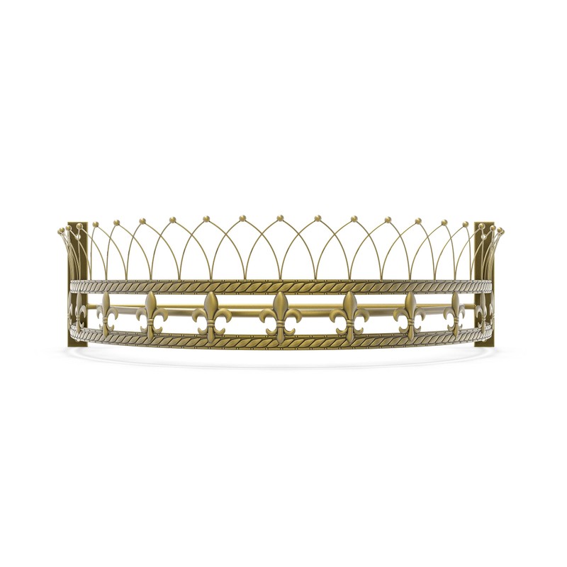 OctoRose Metal Wall Teester Bed Crown Canopy - Antique Style