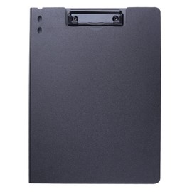 INCAUCA Foldable Clipboard Folder, Folding Clipboards with Pen Holder & Cover, Standard A4 Letter Size Clip Board, 32 x 23.5 cm Clipboard Folio for Nursing School Office (Black)