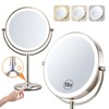 GREENFROM 15X Lighted Makeup Mirror: 9 inch Magnifying Mirror with