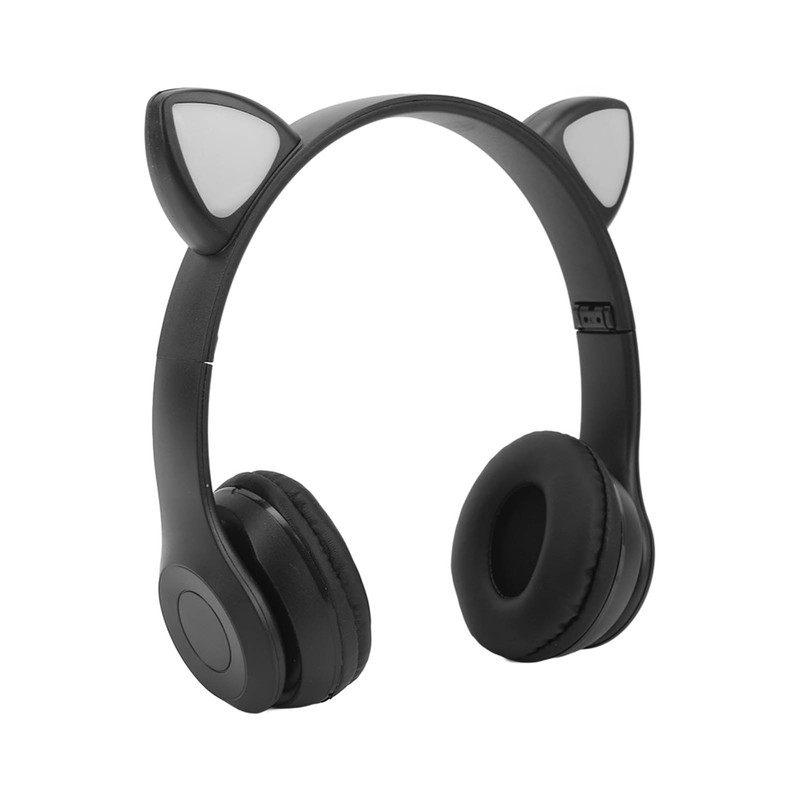P47M Wireless Headphone Cute Cartoon Cat Ear LED Light 400mAh