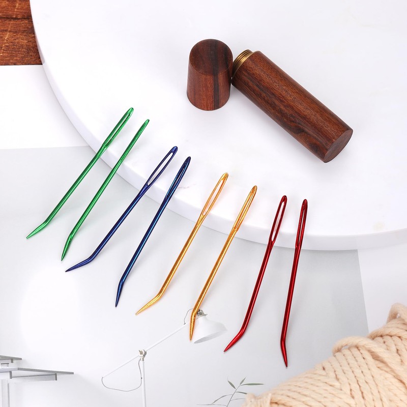 8pcs Large Eye Darning Needles for Wool, Stainless Steel Embroidery