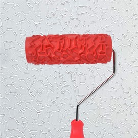 Hanroy 8'' Patterned Paint Roller for Wall Decoration Classic Texture Rubber Roller Decorative Household DIY Paint Art Tool for Wall Decoration (2015T)